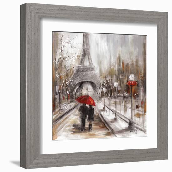 Rainy Paris-Marilyn Dunlap-Framed Art Print