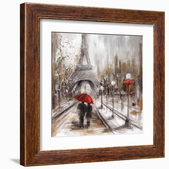 Rainy Paris-Marilyn Dunlap-Framed Art Print