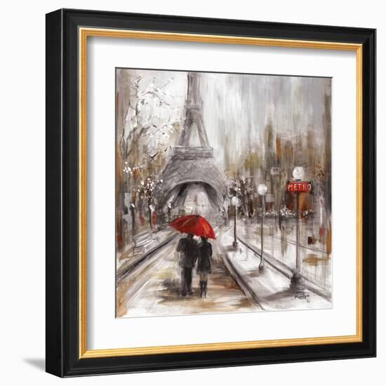 Rainy Paris-Marilyn Dunlap-Framed Art Print