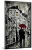 Rainy Promenade-Loui Jover-Mounted Giclee Print