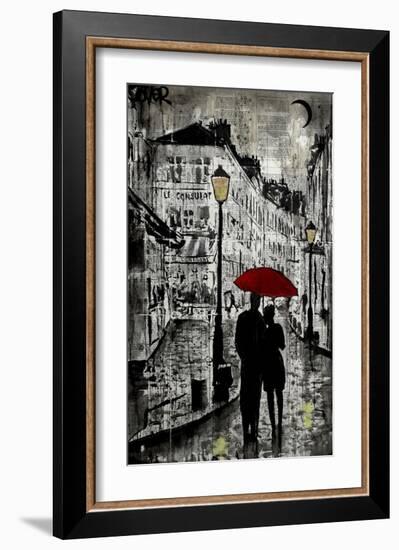 Rainy Promenade-Loui Jover-Framed Art Print