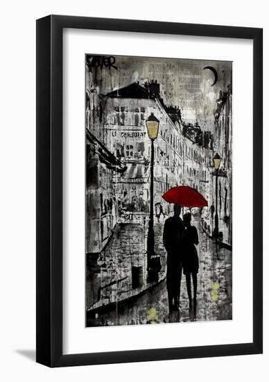 Rainy Promenade-Loui Jover-Framed Art Print