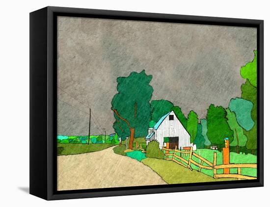 Rainy Season on the Farm-Ynon Mabat-Framed Stretched Canvas