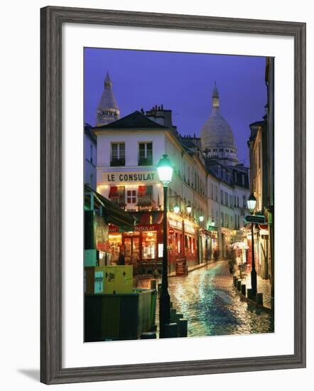 Rainy Street and Dome of the Sacre Coeur, Montmartre, Paris, France, Europe-Gavin Hellier-Framed Photographic Print