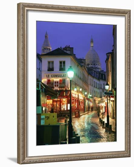 Rainy Street and Dome of the Sacre Coeur, Montmartre, Paris, France, Europe-Gavin Hellier-Framed Photographic Print