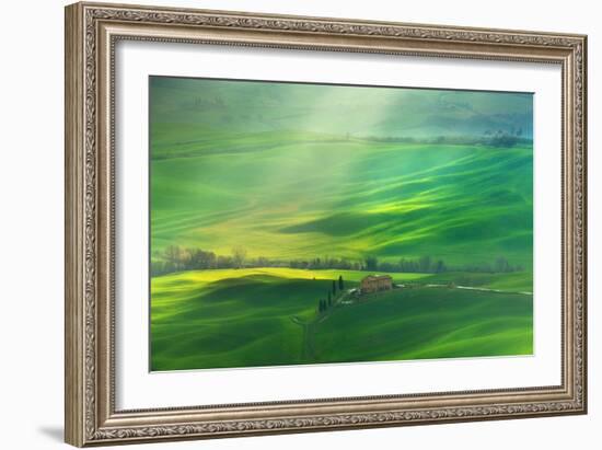 Rainy Val D'Orcia-Marcin Sobas-Framed Photographic Print