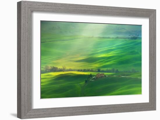 Rainy Val D'Orcia-Marcin Sobas-Framed Photographic Print