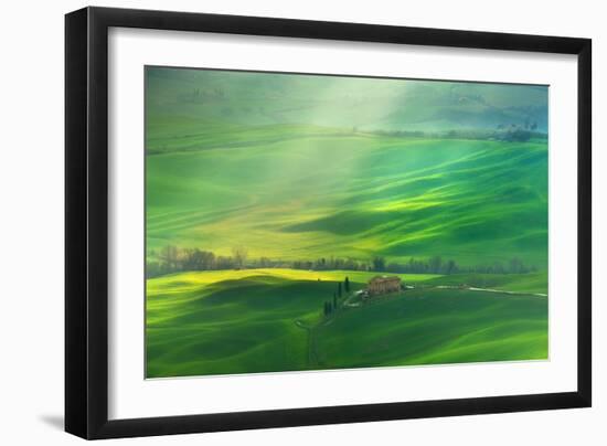 Rainy Val D'Orcia-Marcin Sobas-Framed Photographic Print