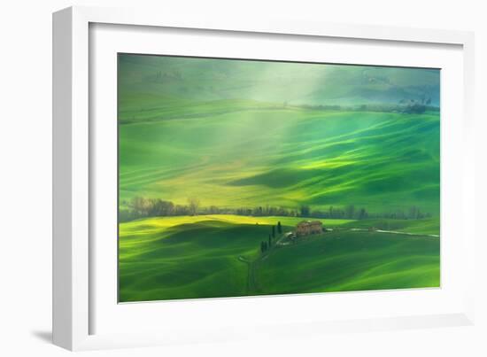 Rainy Val D'Orcia-Marcin Sobas-Framed Photographic Print