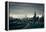 Rainy View of Manhattan from Long Island Expressway-null-Framed Stretched Canvas