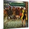 "Rainy Wait for a Cab," March 29, 1947-John Falter-Mounted Giclee Print