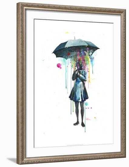 Rainy-Lora Zombie-Framed Art Print