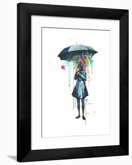 Rainy-Lora Zombie-Framed Art Print