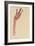 Raised Red Hand, 1910-Egon Schiele-Framed Giclee Print