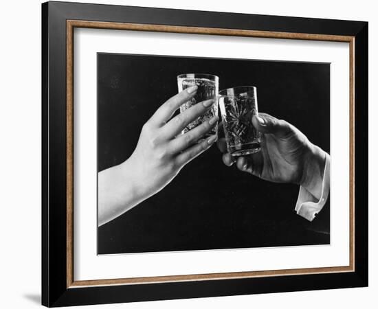 Raising Glasses-null-Framed Photographic Print