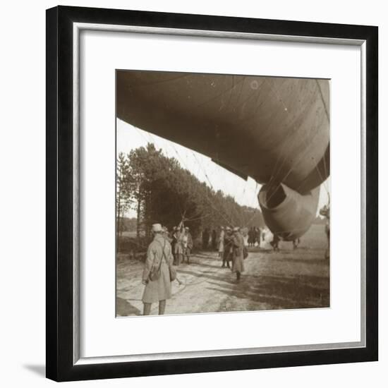 Raising of an observation balloon, Somme, northern France, 1916-Unknown-Framed Photographic Print