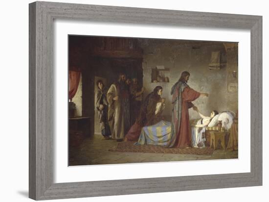 Raising of Jairus' Daughter, 1871-Vasili Dmitrievich Polenov-Framed Giclee Print