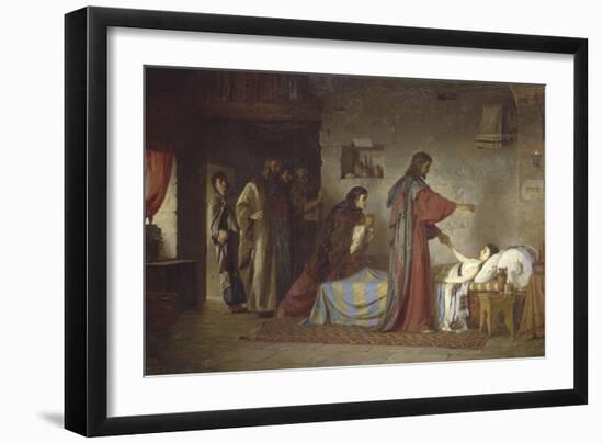 Raising of Jairus' Daughter, 1871-Vasili Dmitrievich Polenov-Framed Giclee Print