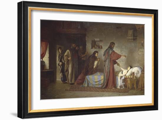 Raising of Jairus' Daughter, 1871-Vasili Dmitrievich Polenov-Framed Giclee Print