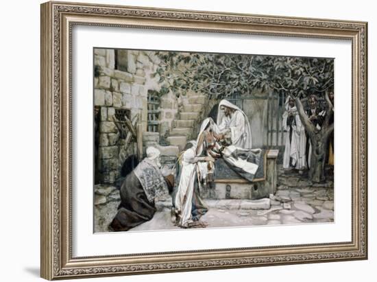 Raising of Jairus's Daughter-James Tissot-Framed Giclee Print