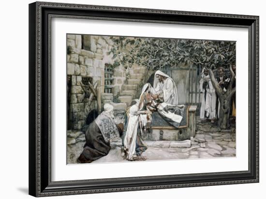 Raising of Jairus's Daughter-James Tissot-Framed Giclee Print