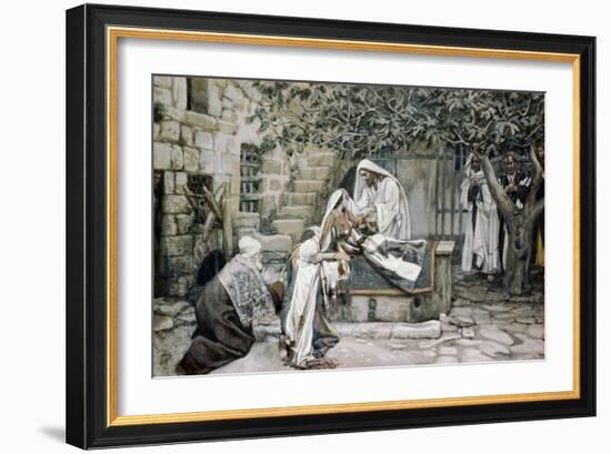 Raising of Jairus's Daughter-James Tissot-Framed Giclee Print