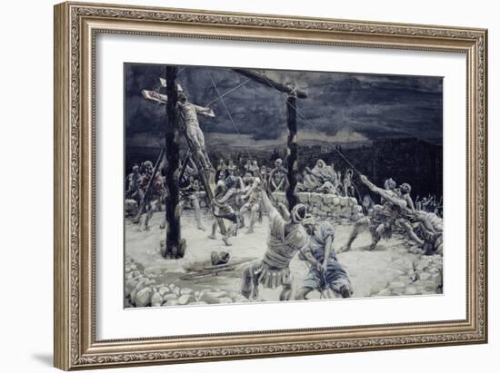 Raising of the Cross-James Tissot-Framed Giclee Print