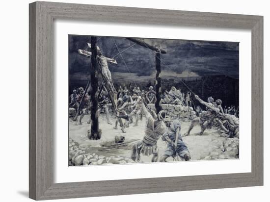 Raising of the Cross-James Tissot-Framed Giclee Print