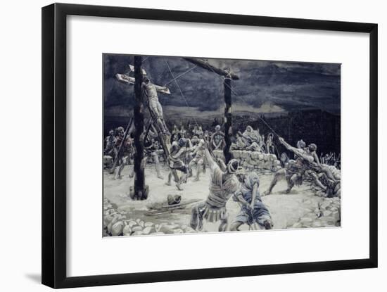 Raising of the Cross-James Tissot-Framed Giclee Print