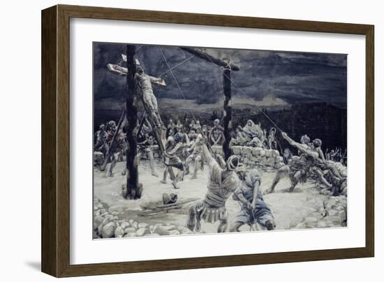 Raising of the Cross-James Tissot-Framed Giclee Print