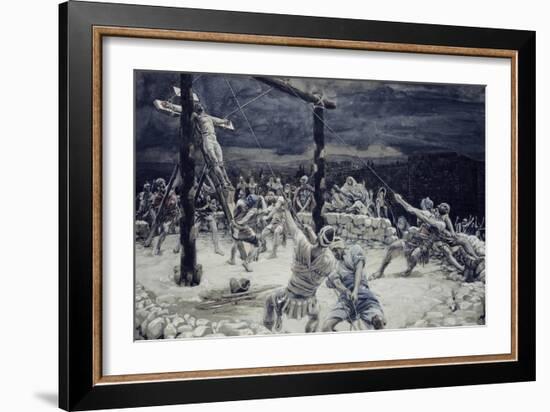 Raising of the Cross-James Tissot-Framed Giclee Print