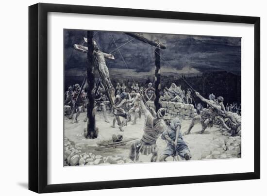 Raising of the Cross-James Tissot-Framed Giclee Print