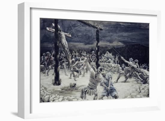 Raising of the Cross-James Tissot-Framed Giclee Print