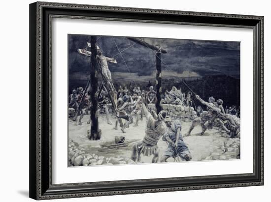 Raising of the Cross-James Tissot-Framed Giclee Print