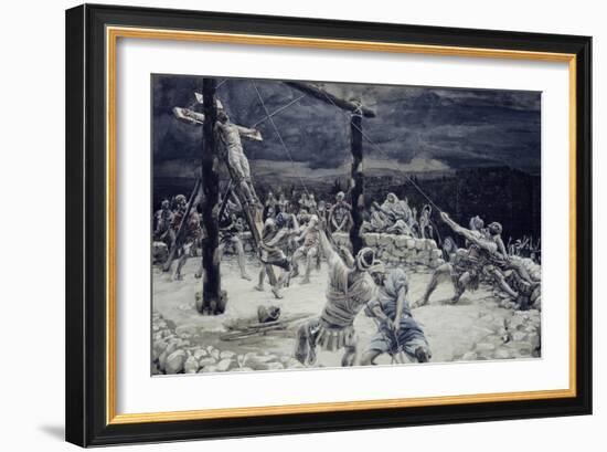 Raising of the Cross-James Tissot-Framed Giclee Print