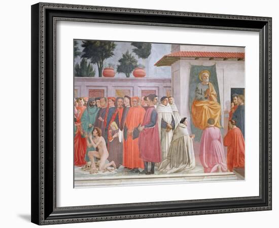 Raising of the Son of Theophilus and St Peter Enthroned-Filippino Lippi-Framed Giclee Print