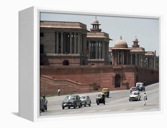 Raj Path Leading to the Parliament Building, New Delhi, Delhi, India-Christopher Rennie-Framed Premier Image Canvas