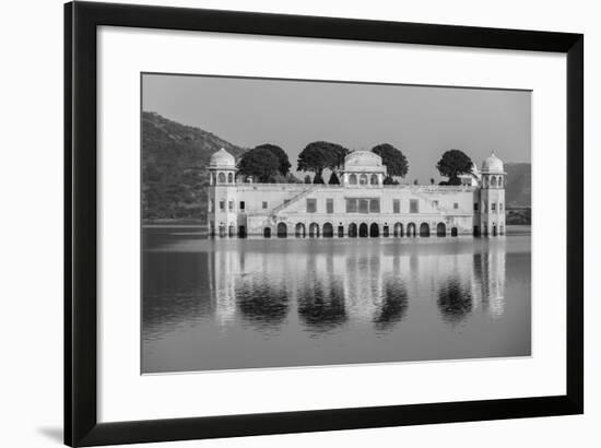 Rajasthan Landmark - Jal Mahal (Water Palace) on Man Sagar Lake on Sunset. Jaipur, Rajasthan, India-f9photos-Framed Photographic Print