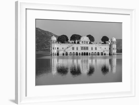 Rajasthan Landmark - Jal Mahal (Water Palace) on Man Sagar Lake on Sunset. Jaipur, Rajasthan, India-f9photos-Framed Photographic Print