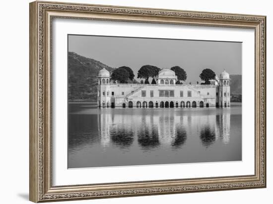 Rajasthan Landmark - Jal Mahal (Water Palace) on Man Sagar Lake on Sunset. Jaipur, Rajasthan, India-f9photos-Framed Photographic Print