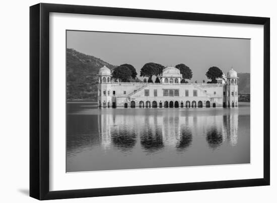 Rajasthan Landmark - Jal Mahal (Water Palace) on Man Sagar Lake on Sunset. Jaipur, Rajasthan, India-f9photos-Framed Photographic Print