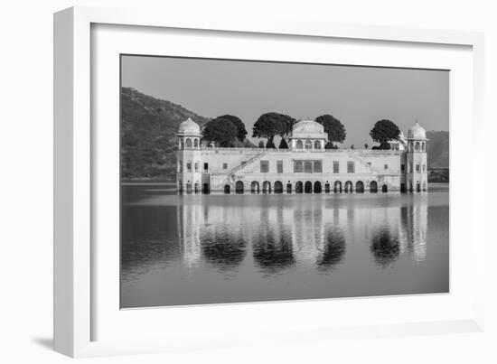 Rajasthan Landmark - Jal Mahal (Water Palace) on Man Sagar Lake on Sunset. Jaipur, Rajasthan, India-f9photos-Framed Photographic Print