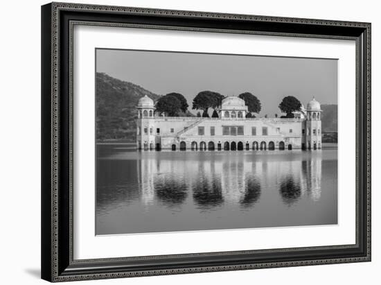 Rajasthan Landmark - Jal Mahal (Water Palace) on Man Sagar Lake on Sunset. Jaipur, Rajasthan, India-f9photos-Framed Photographic Print