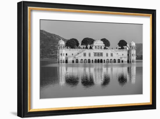 Rajasthan Landmark - Jal Mahal (Water Palace) on Man Sagar Lake on Sunset. Jaipur, Rajasthan, India-f9photos-Framed Photographic Print