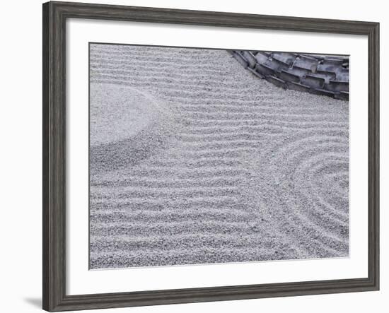 Raked Sand Patterns, Kodai-Ji Temple, Kyoto, Japan-Rob Tilley-Framed Photographic Print