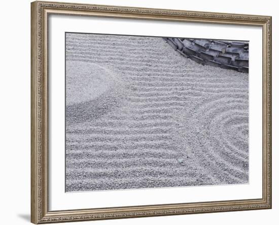 Raked Sand Patterns, Kodai-Ji Temple, Kyoto, Japan-Rob Tilley-Framed Photographic Print