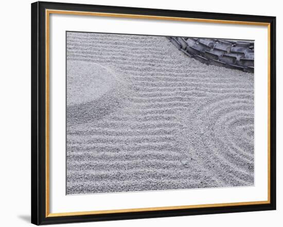 Raked Sand Patterns, Kodai-Ji Temple, Kyoto, Japan-Rob Tilley-Framed Photographic Print