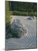 Raked Stone Garden, Taizo-In Temple, Kyoto, Honshu, Japan-Michael Jenner-Mounted Photographic Print