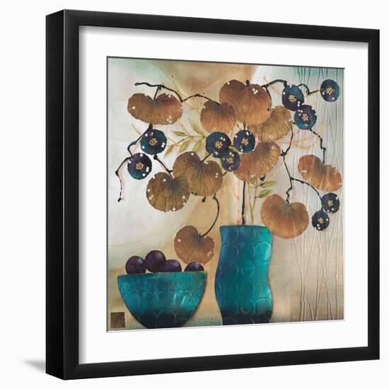 Raku Bowl and Vase-Margaret Hughlock-Framed Art Print