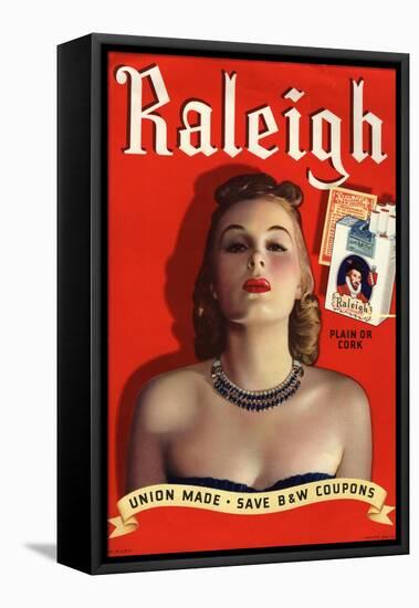 Raleigh, Glamour Cigarettes Smoking, USA, 1930-null-Framed Premier Image Canvas